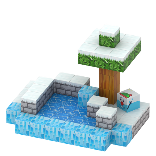 Schneebrunnen – Magnetisches Frost-Dorf-Element