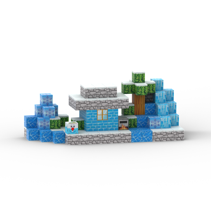 Schnee-Innenhof – Magnetisches Frost-Dorf-Element